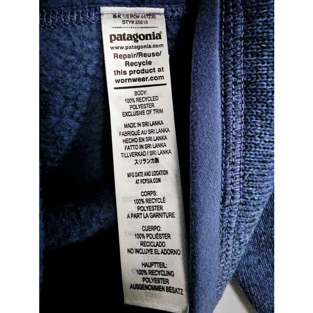 Patagonia Women's Better Sweater 1/4 Zip Fleece Pullover Large - Picture 7 of 9